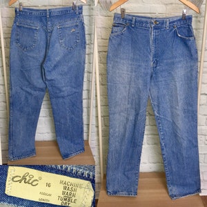 80s 90s High waist Mom Jeans Chic waist 32 light Blue Tapered Leg
