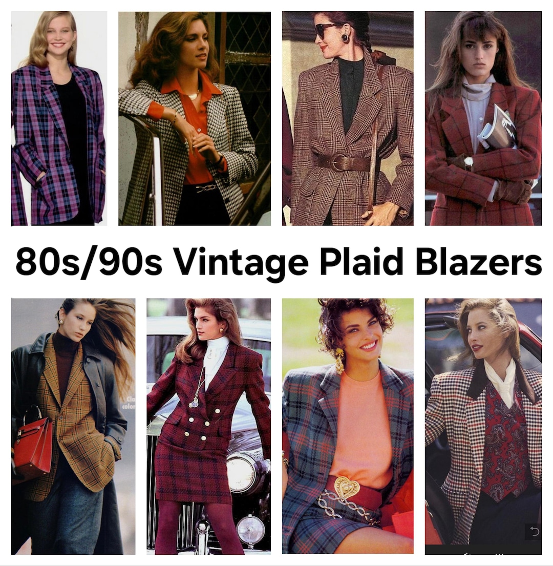 U Pick! 80s/90s Plaid Blazers, Classic Boxy Fit, Business