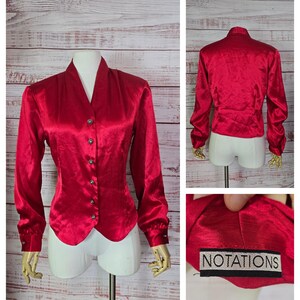 90s Satin Blouse - Etsy