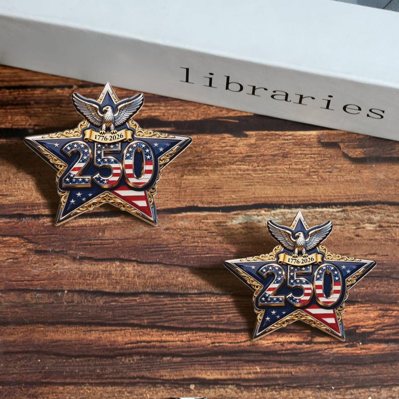 1776-2026 Enamel Commemorative Keepsake Brooch US 250th Anniversary, US 250th Anniversary Souvenir Set Pin image 4