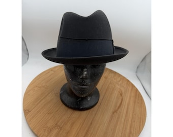 Sombrero fedora vintage Knox Twenty New York, talla 7 1/8, con caja.