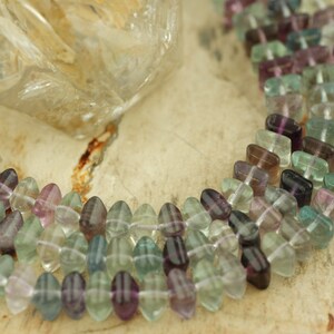 Flourite A-Grade Mix : Purple, Green, Pink, Chinese Lantern Shape / Approx. 4x6mm / Natural, Woodland, Boho, Craft, Jewelry Making Supplies