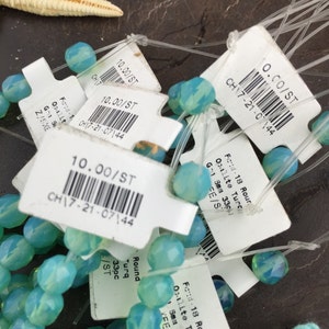 Milky Aqua Blue Faceted Round Opalite Beads : Destash Closeout, 6mm, Jewelry Making Supply, Pastel Ocean Blue, 10 strand LOT, OP301L image 5