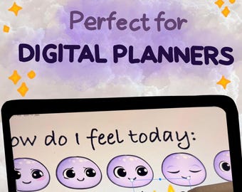 Adesivi accoglienti per la cura di sé / Planner per la salute mentale, Goodnotes (download digitale)