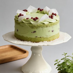 Porcelain cake stand - vintage embossed