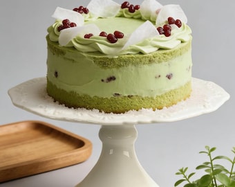 Porcelain cake stand - vintage embossed