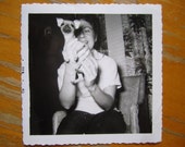 Taza de té... Foto de época... original de la década de 1960 una fotografía instantánea