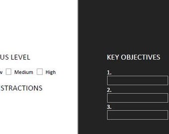 Pack d'agendas Focus quotidiens | Imprimable en modes clair et sombre | Planificateur de productivité minimale PDF | Téléchargement instantané