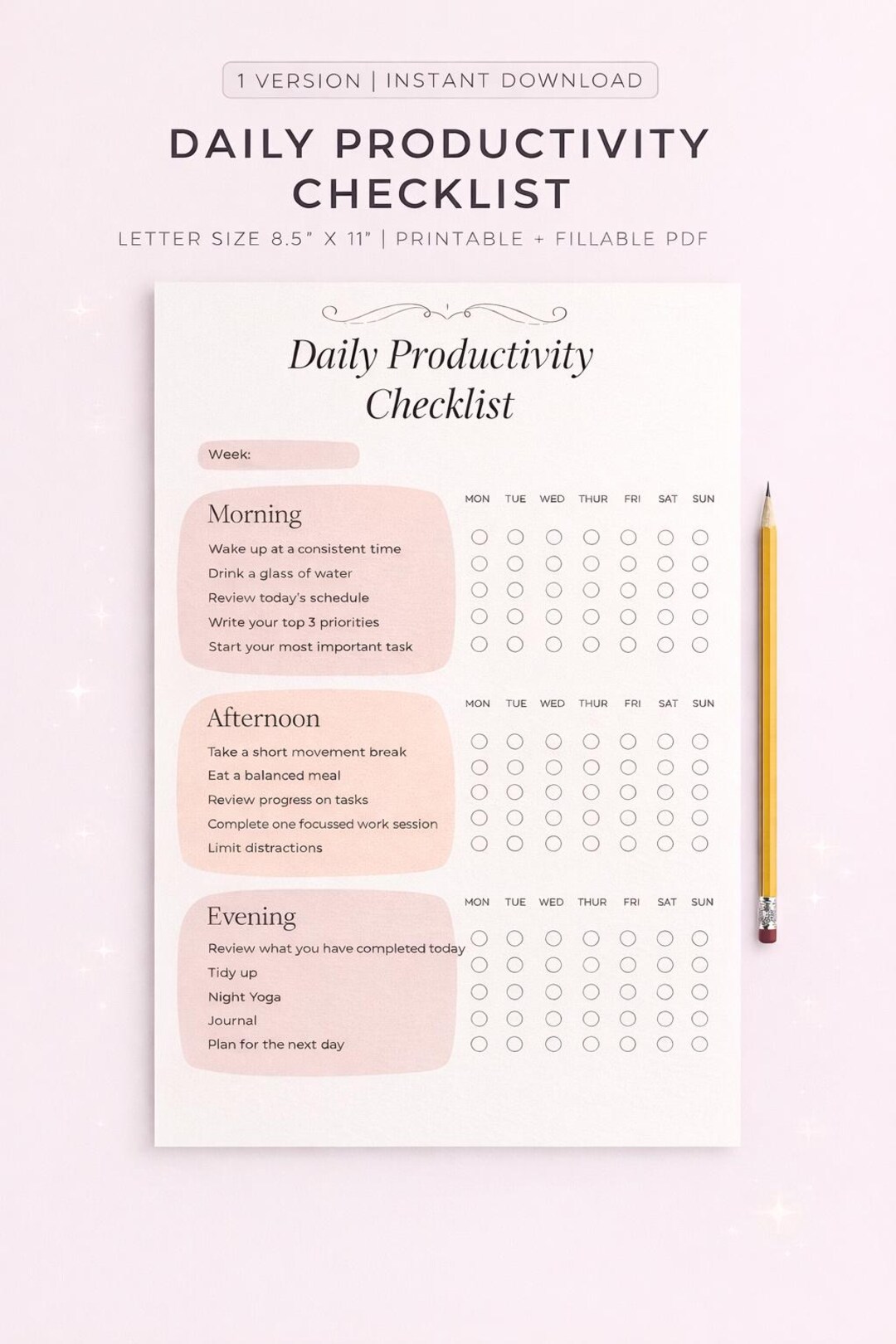 Daily Checklist - Etsy