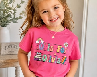 Personalisierter Schulanfang Shirt, Benutzerdefinierte Kinder Name T Shirt, Erster Schultag T-Shirt, Vorschul Kindergarten Geschenk