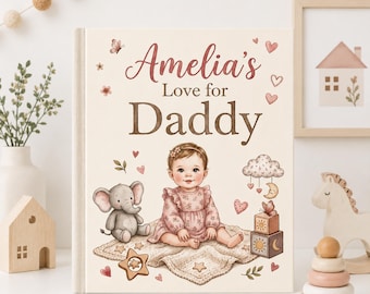 Personalized Daddy and Me Story Book, Custom Baby Keepsake, Father Daughter Gift