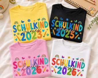 Custom Schulkind Shirt 2026, personalisiertes Schul T-Shirt, Erster Schultag Outfit, Kinder Anschauung Shirt