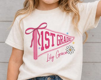 Back to School Personalized T-Shirt, Custom Kindergarten Shirt, Preschool Name Tee, Kids First Day Outfit, Girls Gift
