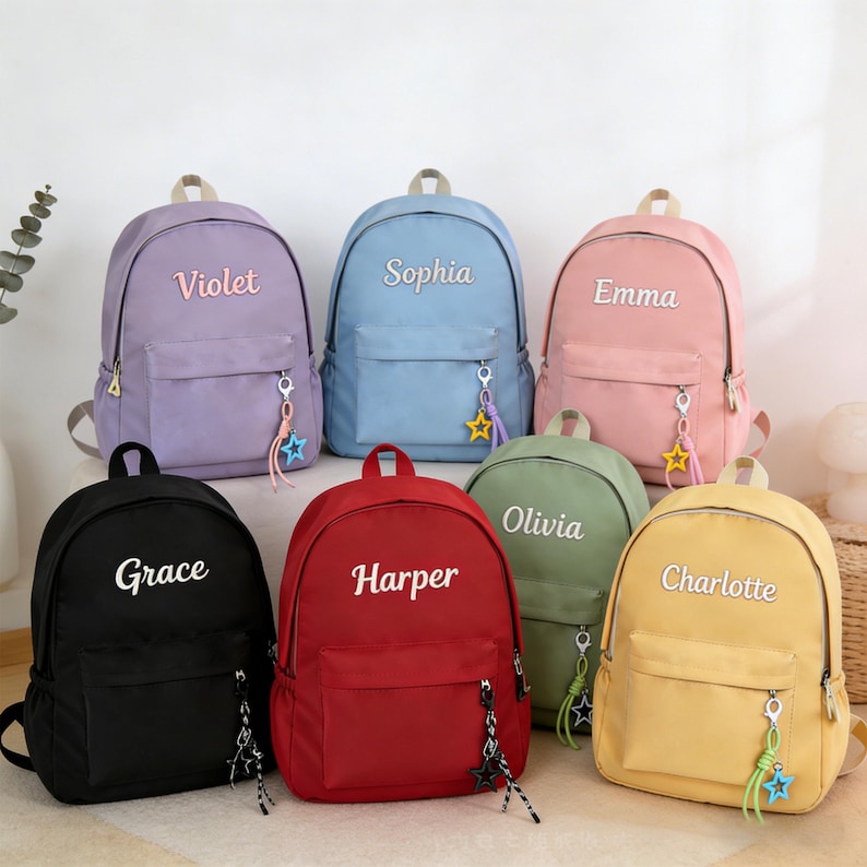 Small Backpack Names Personalized Kids Backpack With Name, Custom Toddler School Bag ...