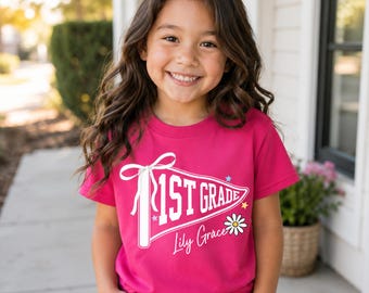 Kids Personalized Name Shirt, Kindergarten Back to School T-Shirt, Preschool Tee, First Day Outfit, Custom School Shirt