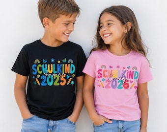 Schulkind 2026 Shirt, personalisierter Erster Schultag T-Shirt, Benutzerdefinierte Kinder Schulanfang T-Shirt, Deutsche Schulgeschenk