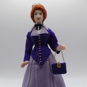 Dolls House Doll - Mina OOAK Handmade 1/12 scale Porcelain Victorian/Edwardian Lady Doll