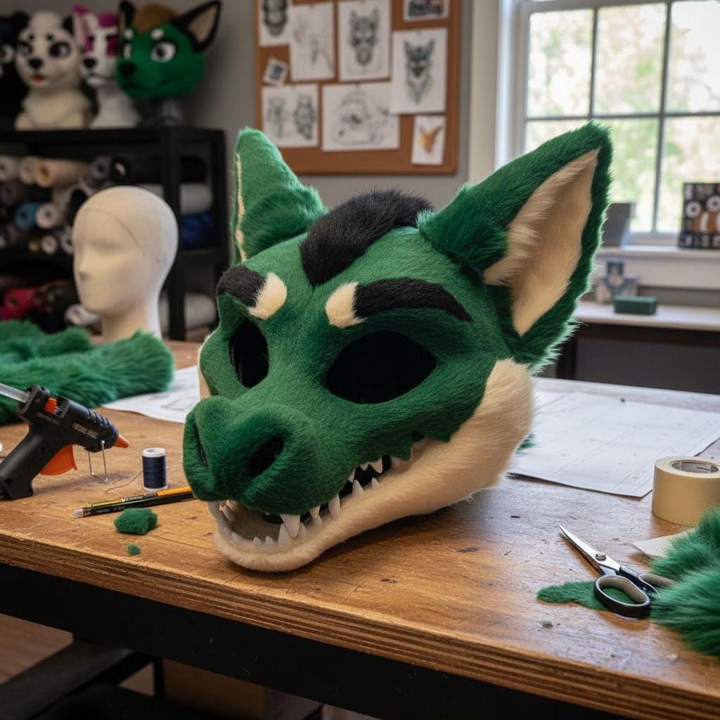 Verdanox the Dragon Fursuit Head Toony Style, Built on ABS Base - Etsy