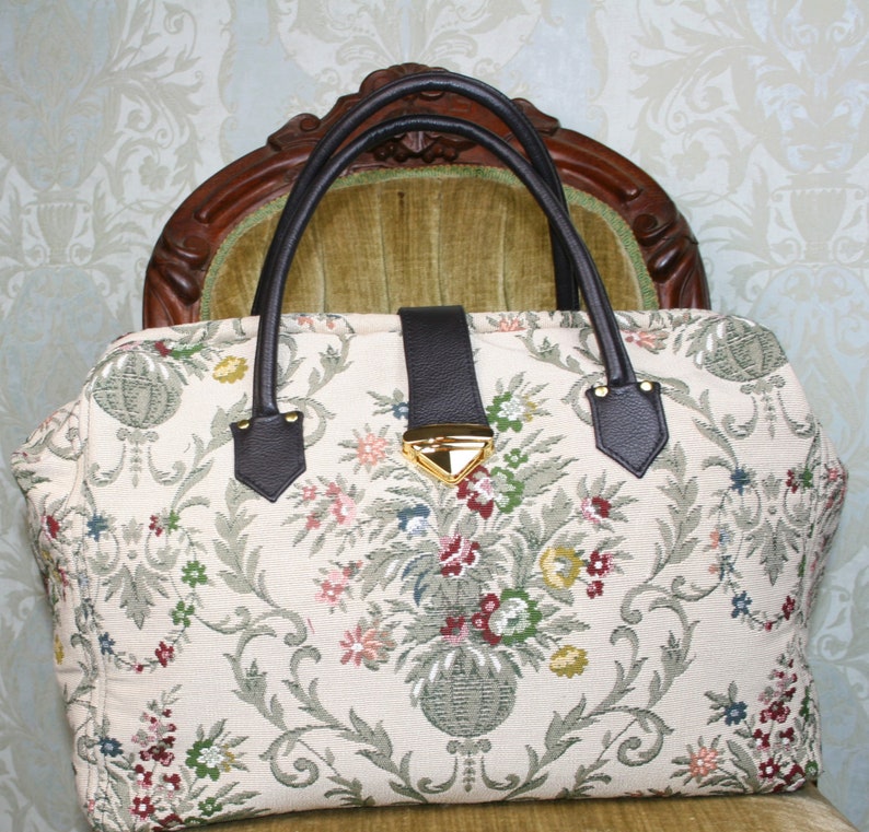 Victorian Carpet Bag Mary Poppins Tapestry Travel Bag Weekender