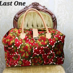 Mary Poppins Carpet Bag, Victorian Travel bag, Carry-on bag, Velvet
