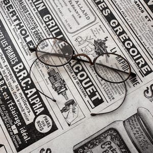 Rare Antique Victorian Edwardian Child's Spectacles | Steel Eyeglass Frames | Antique Children's Glasses | Optical Collectable