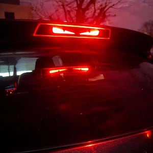 Pegatina Devil Brake para la parte trasera del coche, vinilo Monster Tail, accesorio de fibra de carbono para automóvil