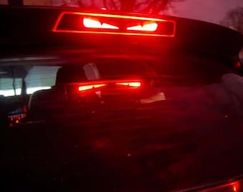 Devil Brake Sticker Car Rear Decal, Monster Tail Vinyl, Carbon Fiber Auto Accessory