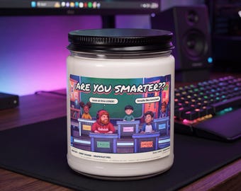 Vela con diseño de meme "Are You Smarter", regalo divertido de CaseOh, decoración para dormitorio universitario, vela aromática