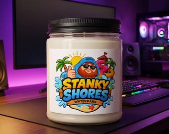 Bougie Stanky Shores Waterpark, Décoration pour installation de jeu, Cadeau humoristique (340 g)