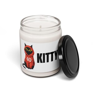 CaseOh Kitty Candle, Black Cat Hoodie Meme, Gamer Gift, Dorm Decor, Scented Candle image 3