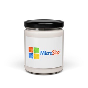 MicroSlopキャンドル、AI風刺ミーム、プログラマー向けジョークギフト、オフィスデスク装飾 画像 2