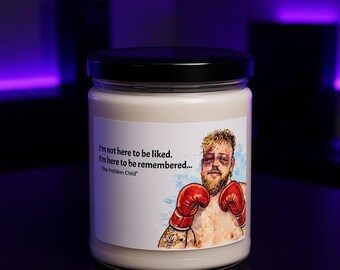Jake Paul Problem Child Boxing Candle, Funny Fight Night Gift (12 oz)