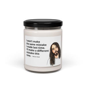 Vela MoistCr1TiKaL, cita de Penguinz0, regalo de meme de streamer, decoración de dormitorio, aroma cítrico fresco imagen 2