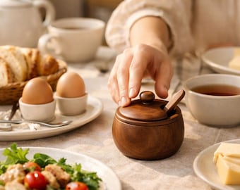 Personalized Wooden Spice Box: Unique Housewarming Gift for Foodie - Kitchen Utensils - Rustic Kitchen Decor