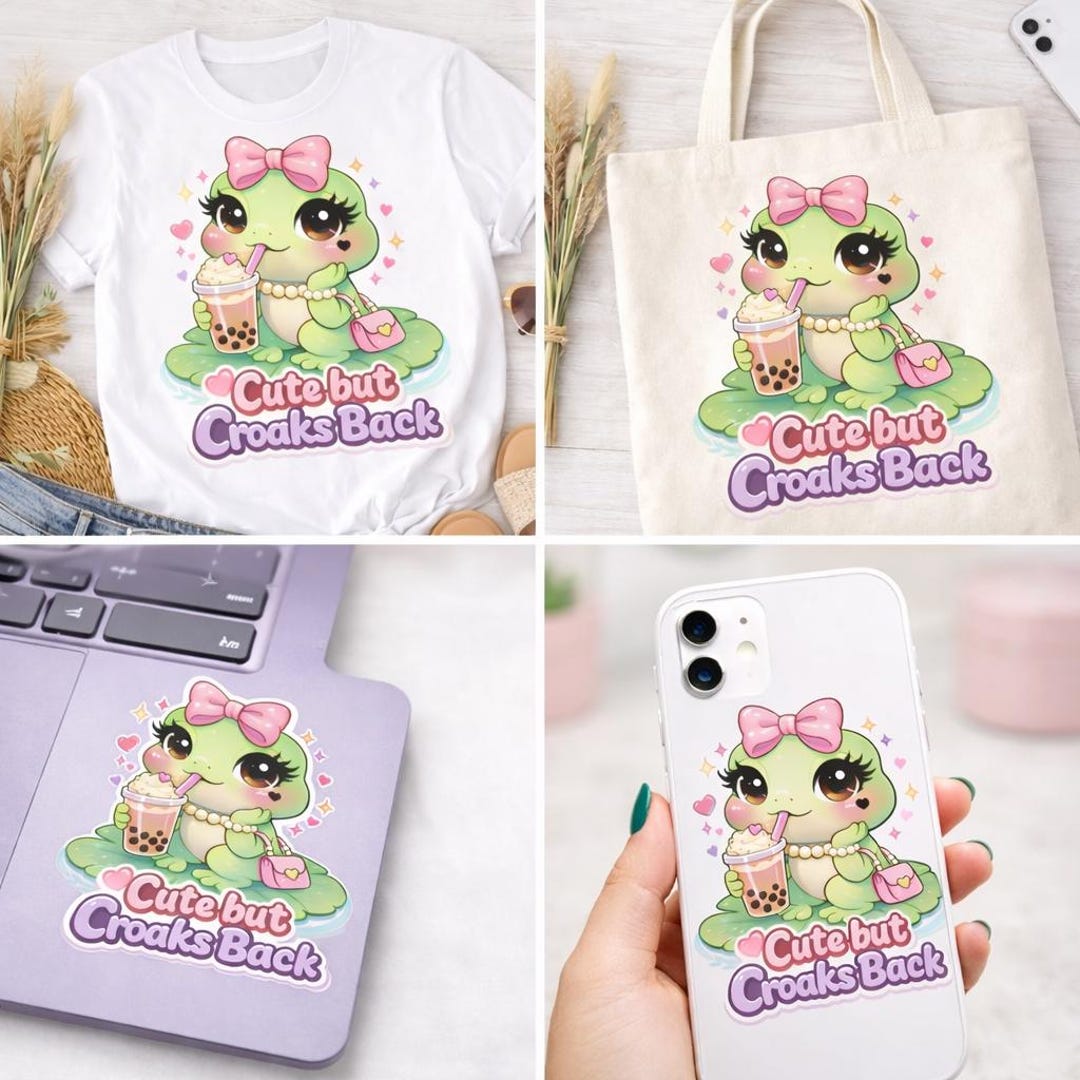 Sassy Frog PNG Clipart, but Croaks Back, Sticker Design (digital ...
