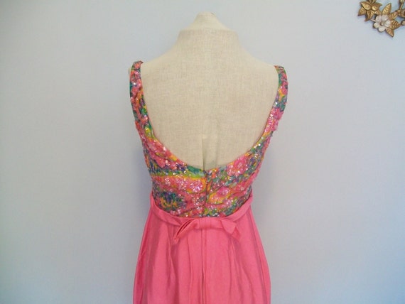Sale Rare Vintage Designer Evening Gown- Floral- … - image 5