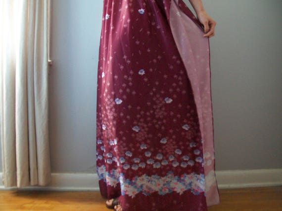 Sale 1960’s Bohemian Floral Caftan Maxi Dress (( … - image 3