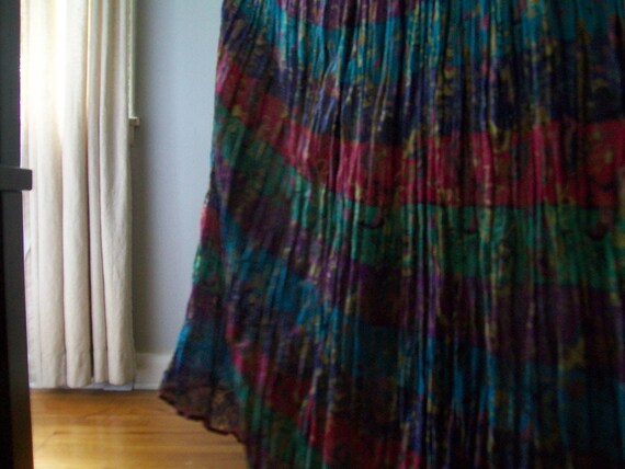 Sale Vintage Bohemian Maxi India Cotton skirt- Fl… - image 7