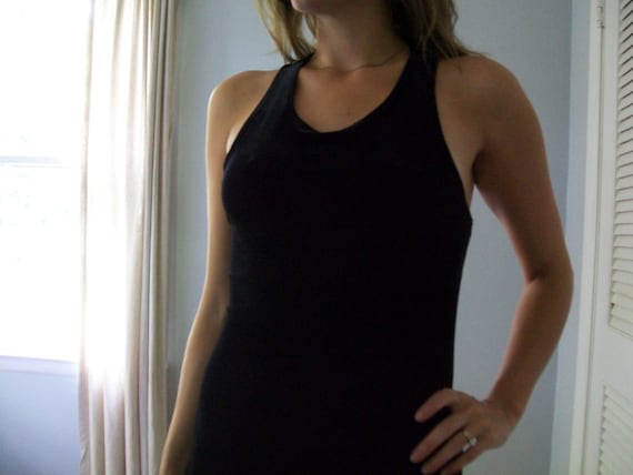 Sale 90’s Black Magic Black Velvet Maxi Dress- Lo… - image 1