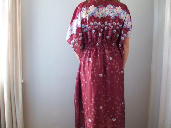 Sale 1960’s Bohemian Floral Caftan Maxi Dress (( … - image 4