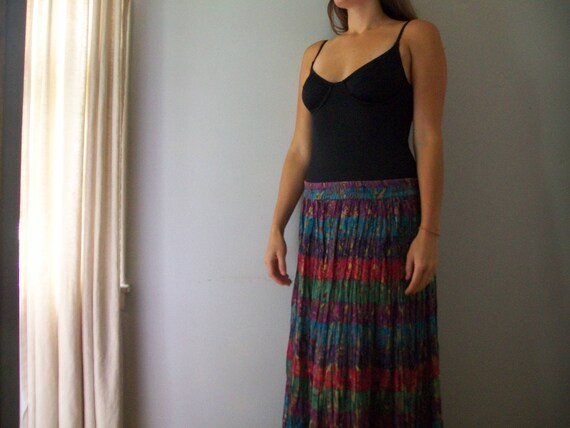 Sale Vintage Bohemian Maxi India Cotton skirt- Fl… - image 6