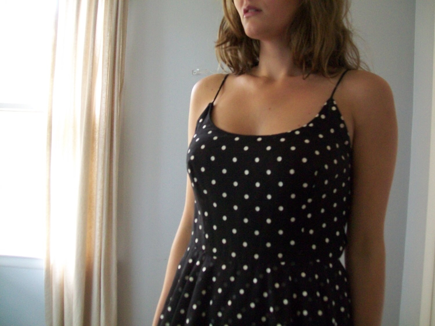 Polka dot deals dress spaghetti strap