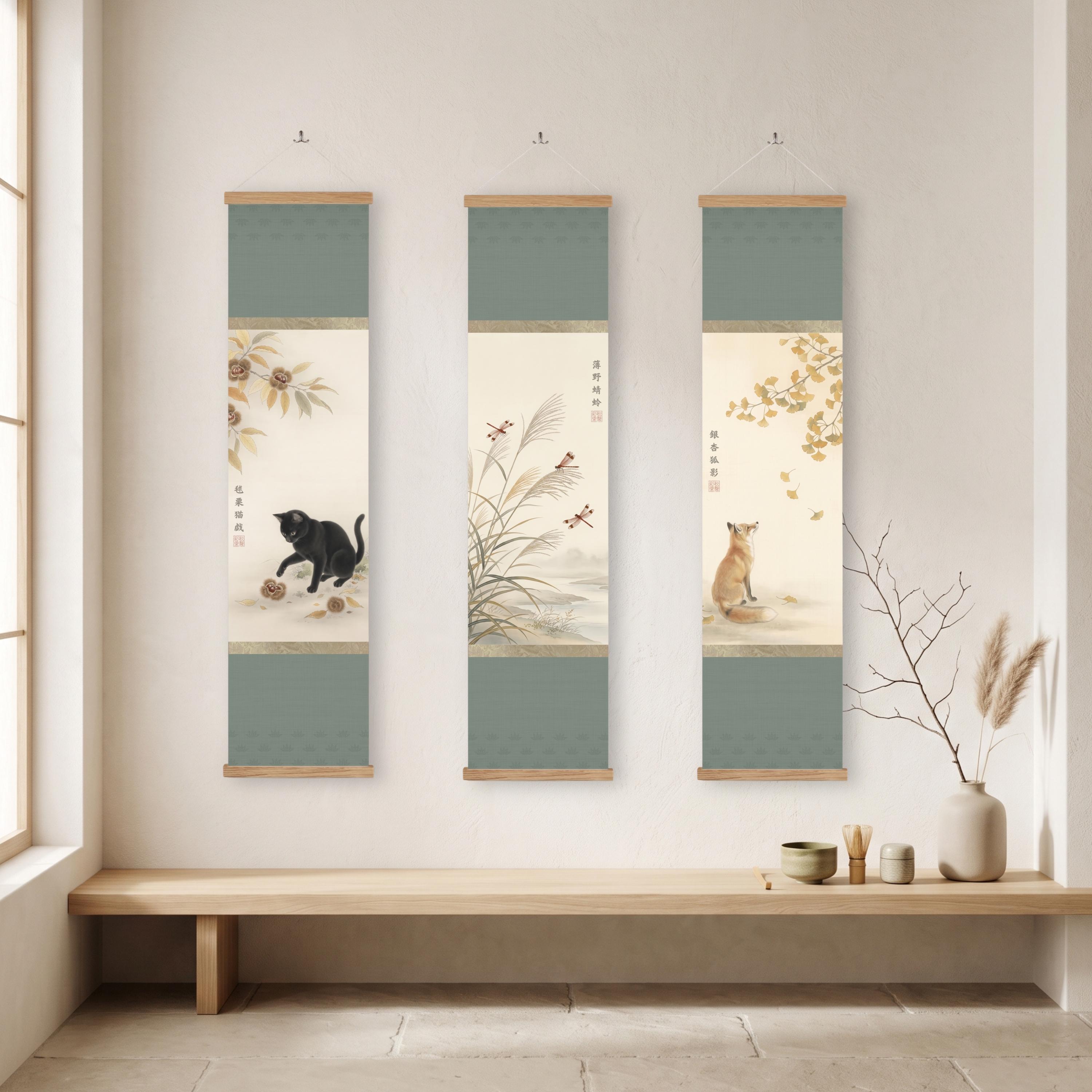 Japanese Fabric Wall Scroll - Etsy