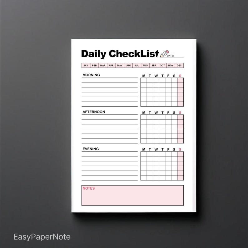 Printable Daily Checklist Bundle | 3 Styles Included | A4 & A5 ...
