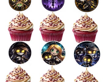 Décorations pour cupcakes Murder Drones (12 modèles) | Décoration de fête d'anniversaire imprimable | Choix de cupcakes en téléchargement numérique | Articles de fête à thème robot