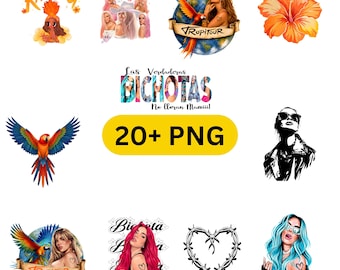 Karol G TropiTour PNG | 20 fichiers de sublimation (téléchargement numérique)
