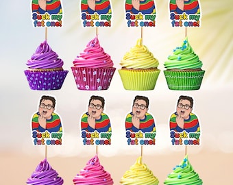 Décoration pour cupcakes Derek | Conception drôle de meme (PNG, téléchargement numérique)
