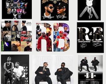 Fichier PNG Chris Brown Usher Raymond. R B chanteur PnG Bundle, plus de 30 PNG, conception de Tshirt RB, Clipart Pngs, R&B TOUR, téléchargement numérique