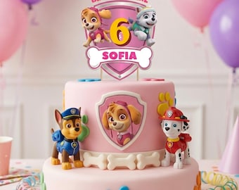 Gâteau d'anniversaire pour chien sauveteur. Gâteau de patrouille pour chien, 1 achat, 1 téléchargement gratuit