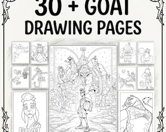 Coloriages des personnages du film GOAT, plus de 30 feuilles imprimables (téléchargement numérique)